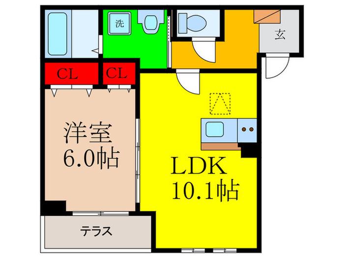 ルーチェ(1LDK/1階)の間取り写真
