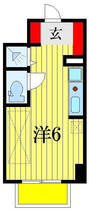 PALETTE柏(ワンルーム/3階)の間取り写真