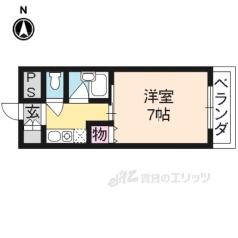 KS COURT(1K/3階)の間取り写真