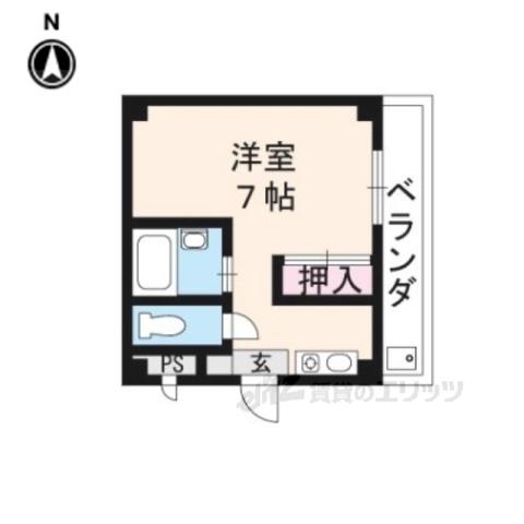 アンシャンテ滝村(1K/3階)の間取り写真