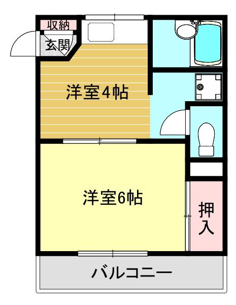 デザイナーズ8マンション(1DK/4階)の間取り写真