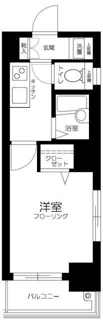 サンパティーク新丸子(1K/8階)の間取り写真