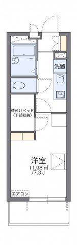 レオパレス鈴風(1K/3階)の間取り写真