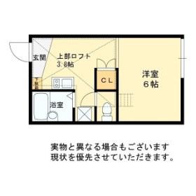 ベルディール高美(1K/2階)の間取り写真