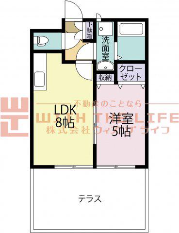 ランドベアー21II(1LDK/1階)の間取り写真