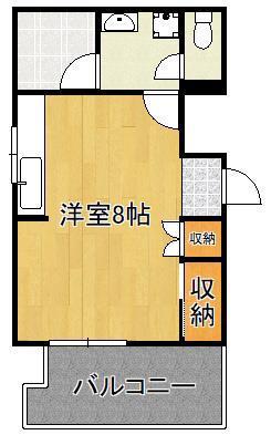 大八ビル(ワンルーム/3階)の間取り写真