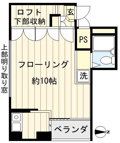 パラディア(ワンルーム/3階)の間取り写真