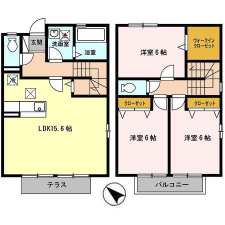 ノエルガーデン(3LDK/1階)の間取り写真