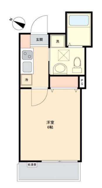 しずくBLANC(1K/1階)の間取り写真