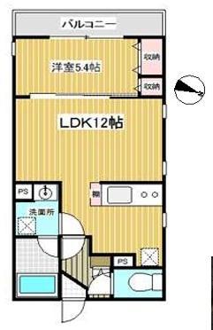 フロイデンヘルツ(1LDK/1階)の間取り写真