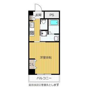 PALETTE(1K/1階)の間取り写真