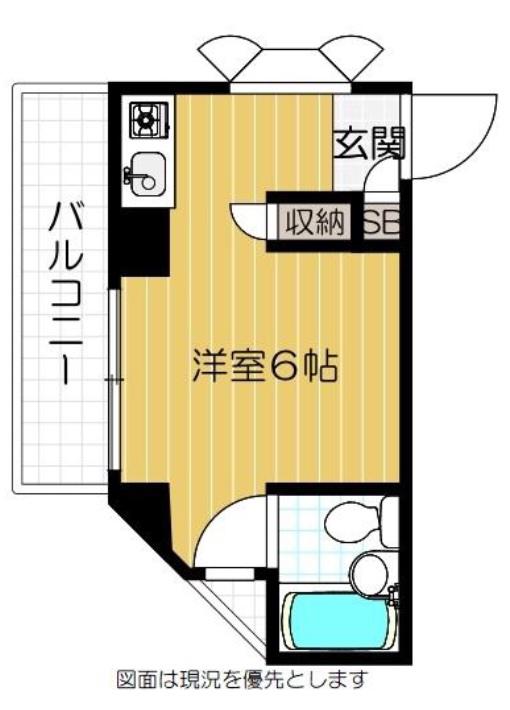 オラシオン山手(ワンルーム/2階)の間取り写真