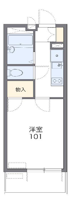 グランシャリオ(1K/1階)の間取り写真