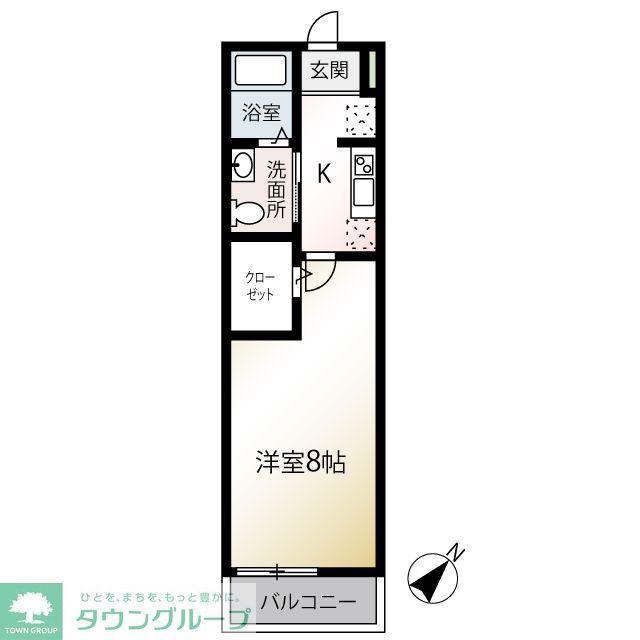 MQUARTO拝島I(1K/3階)の間取り写真