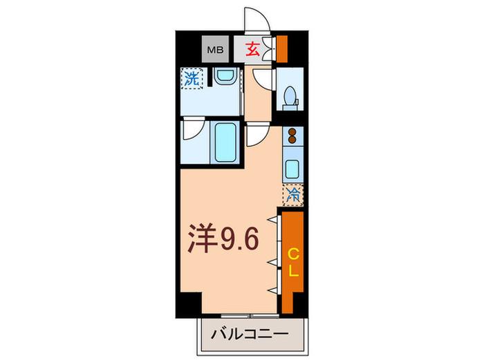 GRU・NE白山(ワンルーム/7階)の間取り写真