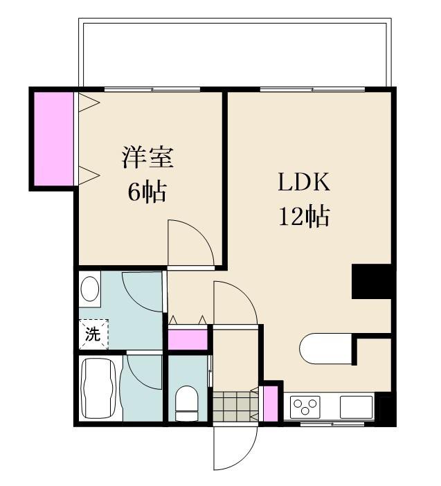 ベルセゾン行徳(1LDK/1階)の間取り写真