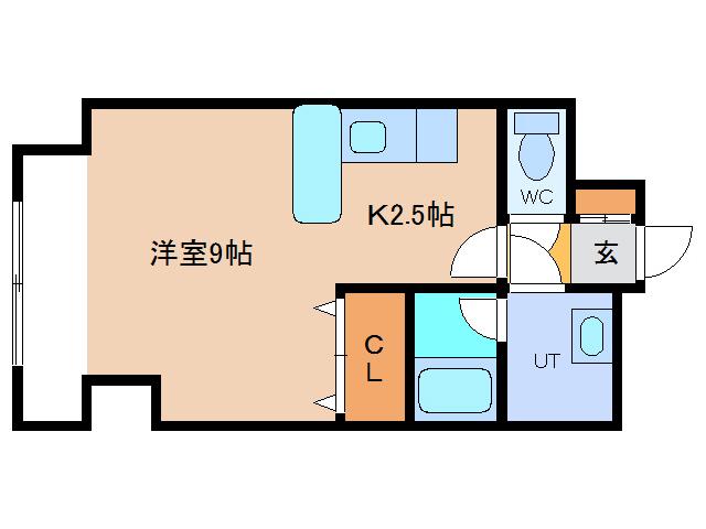センチュリーパレス表町(1K/4階)の間取り写真