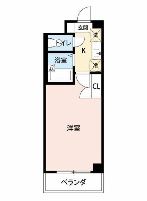 マイナビSTAY市川(1K/2階)の間取り写真