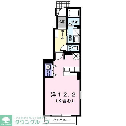 サンセール習志野(ワンルーム/1階)の間取り写真