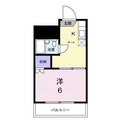セトルコーポ伊島(1K/3階)の間取り写真
