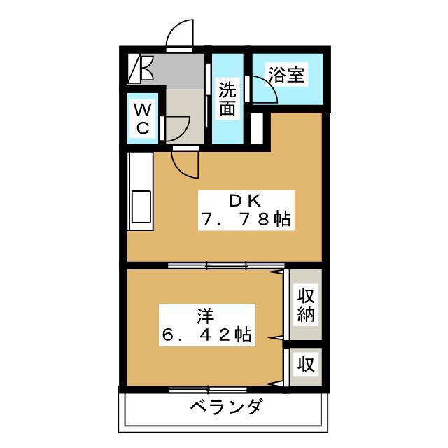 アネシス登呂(1DK/2階)の間取り写真