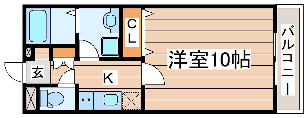 ドミトーレ6-4(1K/1階)の間取り写真