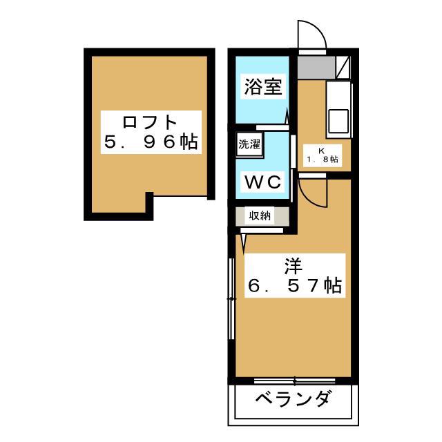 LAGUNA COURT 大口仲町(1K/2階)の間取り写真