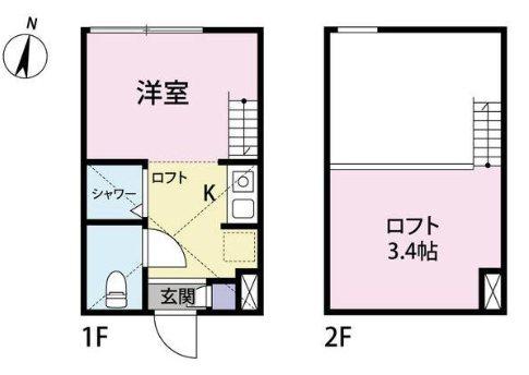 ル・プレジール方南町(ワンルーム/1階)の間取り写真