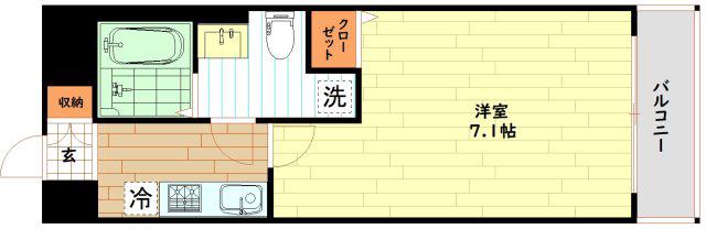 ロイヤルレジデンス北梅田(1K/5階)の間取り写真