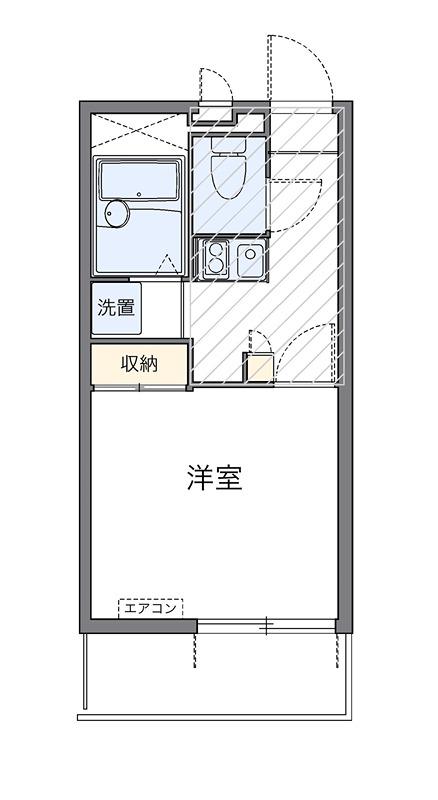 サンボーン(1K/2階)の間取り写真