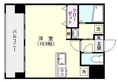 グランステージ高麗(ワンルーム/5階)の間取り写真