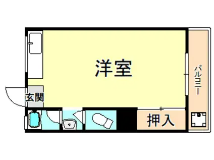 サニーコート平野(ワンルーム/2階)の間取り写真