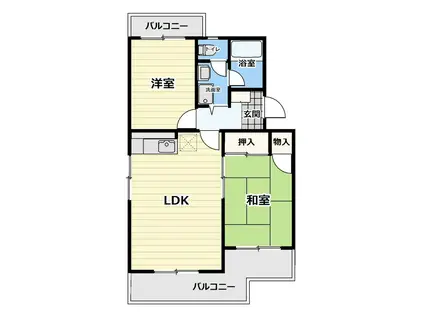マンションエタニティーII(2LDK/2階)の間取り写真