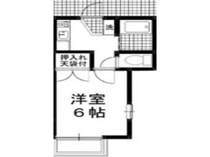 みゆき荘(1K/1階)の間取り写真