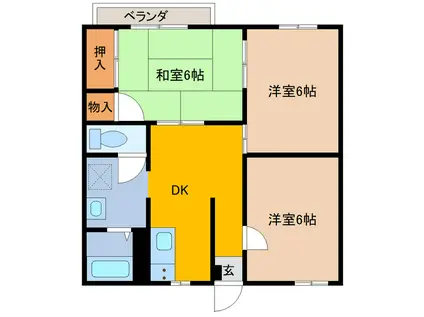 ニートハウス(3DK/2階)の間取り写真