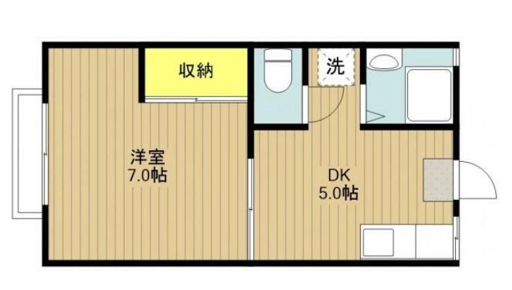 エスパスホマーA棟(1DK/1階)の間取り写真