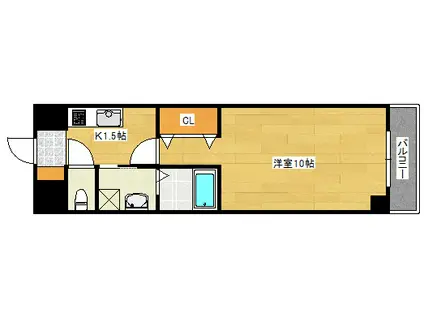 GRACE PARK CITY(1K/6階)の間取り写真