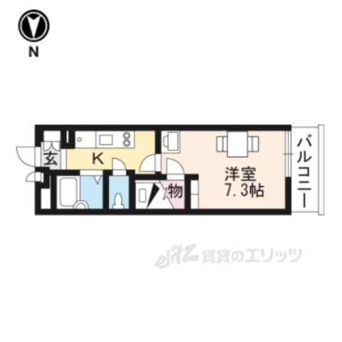 レオパレス彦根後三条(1K/3階)の間取り写真