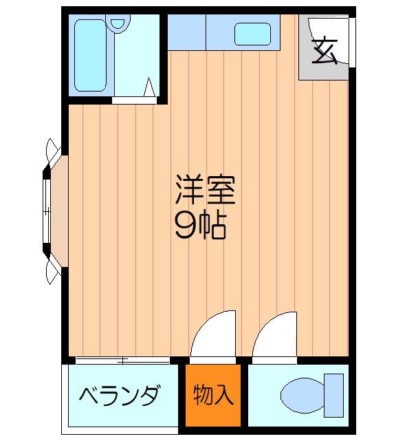チェリッシュハウス(ワンルーム/4階)の間取り写真