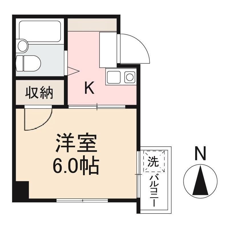 DEARマンション(1K/3階)の間取り写真