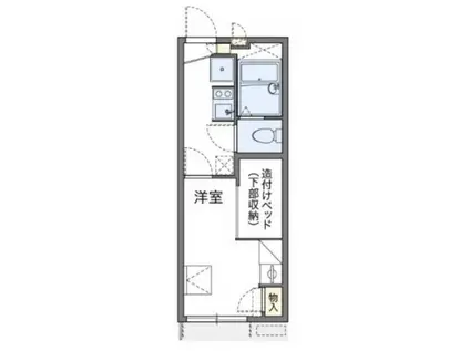 レオパレス野崎通B(1K/1階)の間取り写真