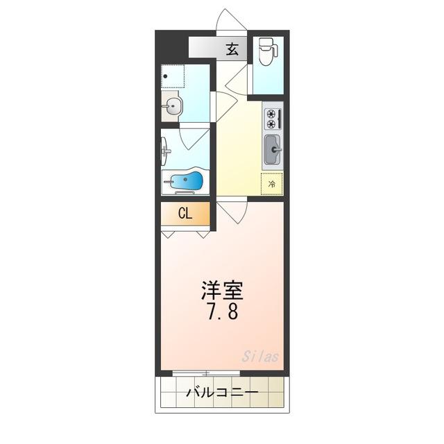 フジパレス堺鳳東II番館(1K/1階)の間取り写真