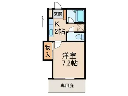 グリーンプラザ(1K/1階)の間取り写真