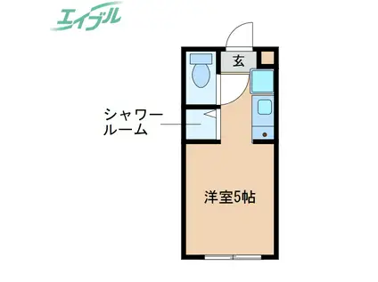 REAL BLOSSOM(ワンルーム/1階)の間取り写真