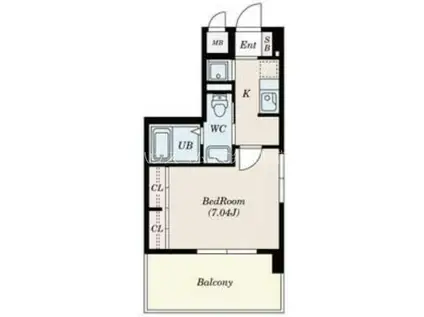 S-FORT西九条(1K/6階)の間取り写真