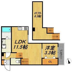 N51APARTMENT大垣II(1LDK/1階)の間取り写真
