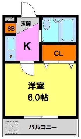 ZONE 1/F PART1(1K/3階)の間取り写真