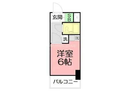 ライオンズマンション平塚駅前(ワンルーム/2階)の間取り写真