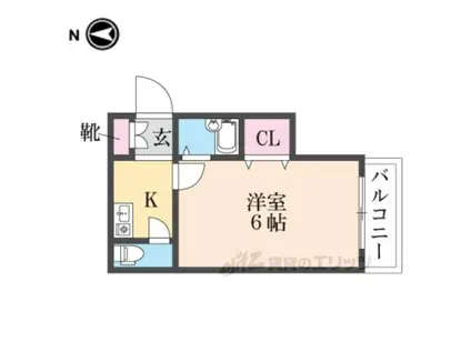 ドリームハイツ長尾(1K/3階)の間取り写真