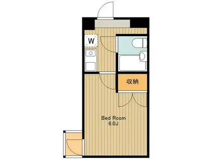 グランデール八王子(1K/4階)の間取り写真